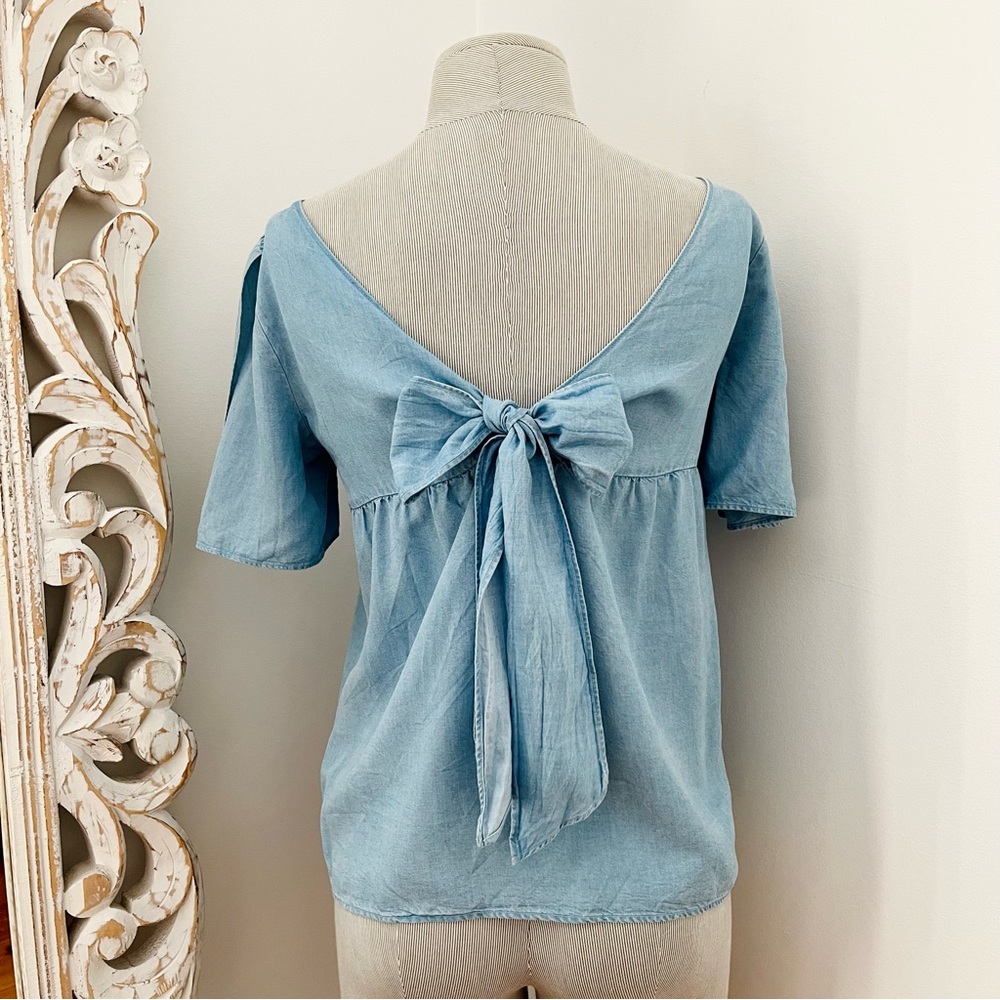 Pale Denim Blouse